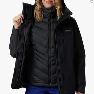 Black 2 piece Columbia Women’s Whirlibird IV SKI Jacket,Waterproof size 2X